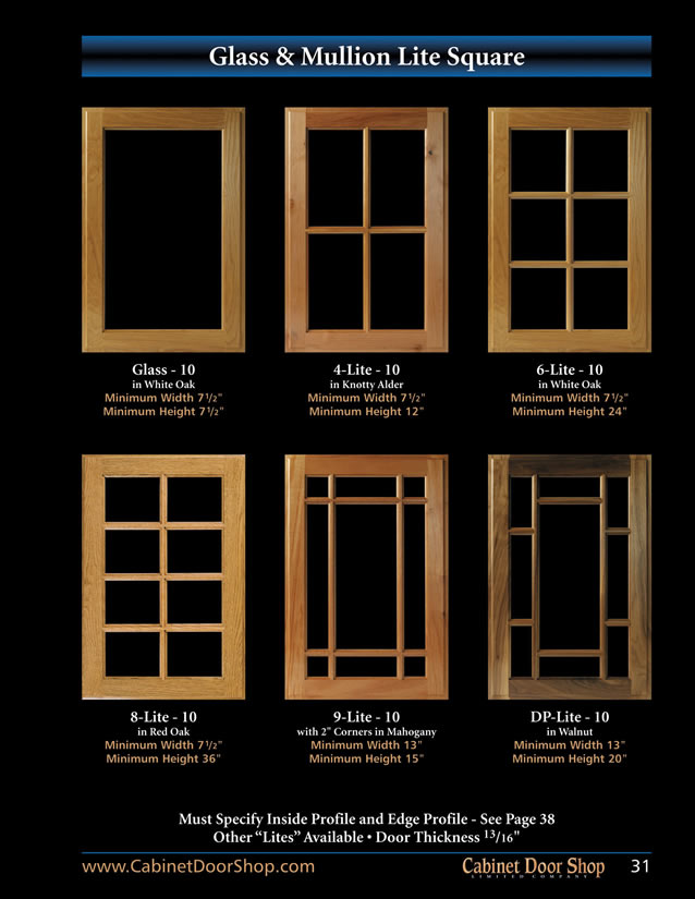 31 Glass & Mullion Lite Square